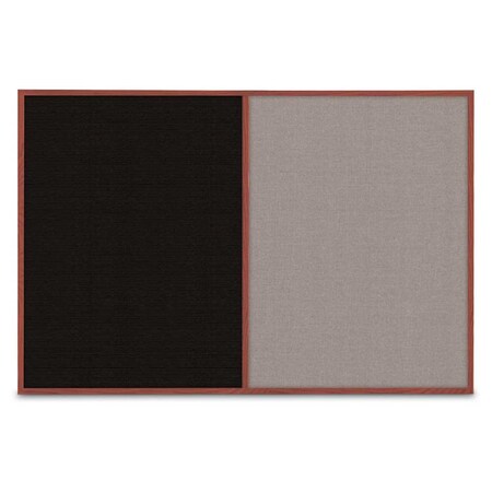 United Visual Products Slim Style Indoor Enclosed Corkboard, 42 UVRDS42SBH-BLACK-BLACK